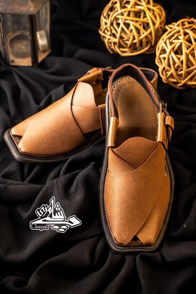 Charsadda Chappal Plain Brown MachineSole