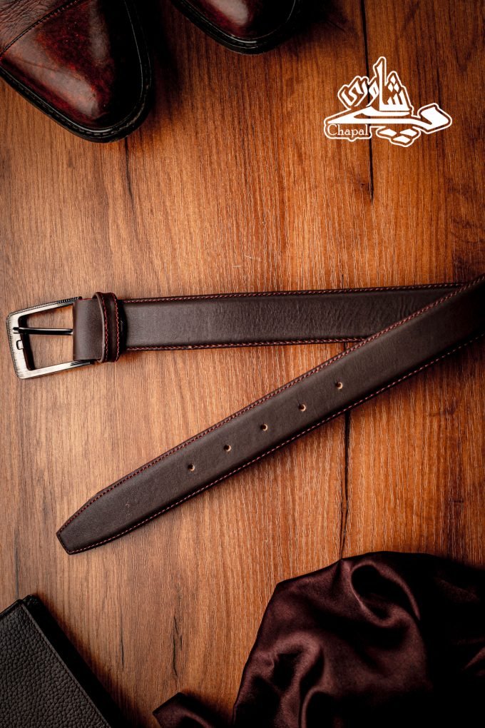 Leather Belt For Men - Chocolate Brown - Image 3