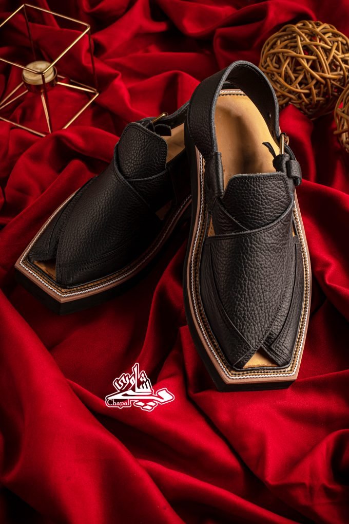 kaptaan-chappal-matt-black-grain-leather