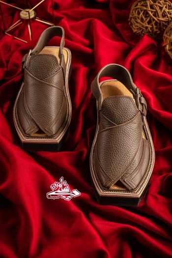 Kaptaan Chappal Matt Dark Brown Grain Leather